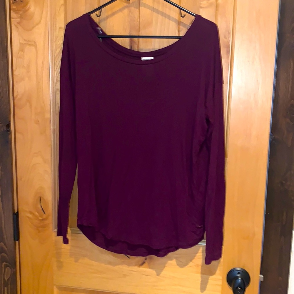 PINK Victoria’s Secret Maroon Lightweight Long Sleeve